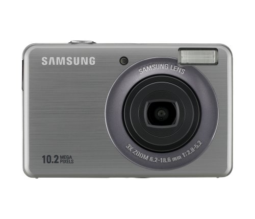 Samsung PL50 Digitalkamera (10 Megapixel, 3-fach opt. Zoom, 6,9 cm (2,7 Zoll) Display, Bildstabilisator) silber