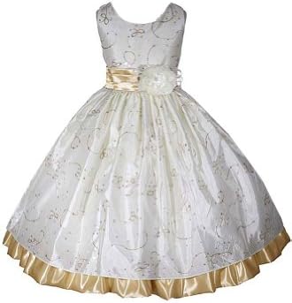 AMJ Dresses Inc Little Girls Ivory Fairy Flower Girl Pageant Dress Size 6