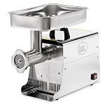 LEM #22 1 HP Stainless Steel Heavy Duty Electric Meat Grinder with Sausage Kit