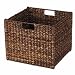 Household Essentials ML-6966B Woven-Banana-Leaf Collapsible Storage Bin, Brown