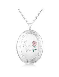 Oval Photo Locket Pendant w/ I Love You Engraving Sterling Silver