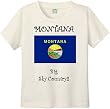 MONTANA - BIG SKY COUNTRY - FLAG - BigBoyMusic Youth Designs - White T-shirt