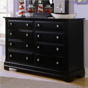 Cottage Collection Double Dresser in Black