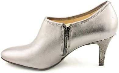 Calvin Klein Jenny Womens Size 6 Silver Leather Booties Shoes