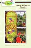 August Afternoon Runner Pattern, wool applique pattern design by WoolyLady, table runner