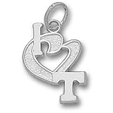 University of Tennessee I Heart T 1/2 Pendant (Silver)