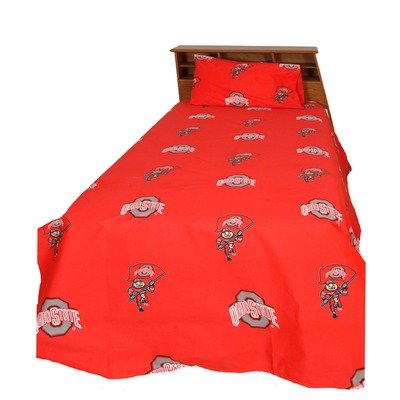Ohio State Buckeyes Twin Sheet Set Solid From College Covers Twin