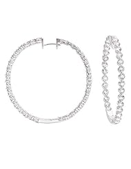 14K White Gold 5.16cttw Round Diamond Earring