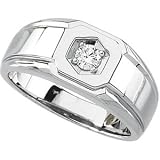 41 E1urNIoL. SL160  14K White Gold Mens Diamond Ring