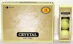Golf Balls Crystal Soft Feel, Lemonade Color, 1 Dozen