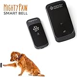 Mighty Paw Smart Bell, Wireless Dog Doorbell, Potty Bell for Dogs, Waterproof with Touch Pad Sensor. Includes Free Training Guide (Black, 1 Transmitter)...