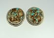 Boulder Turquoise Earrings Medium Round