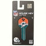 MIAMI DOLPHINS OFFICIAL KWIKSET BLANK HOUSE KEYS (2)