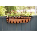 Buy Panacea Products Flat Iron Series 30-inch (30) Window Deck Planter, Black by Panacea Products
