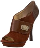 Nine West Women’s Justice Open-Toe Pump,Medium Brown Multi Suede,7 M US