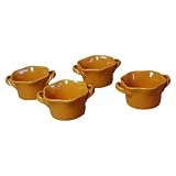BIA Cordon Bleu Wavy 4-1/2-Ounce Round Ramekins, Set of 4, Curry