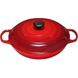 Le Creuset Signature Enameled Cast-Iron 5-Quart Round Braiser, Cherry