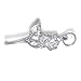 .925 Sterling Silver Rose Charm
