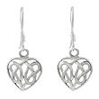 Sterling Silver Celtic Heart Shape Earrings