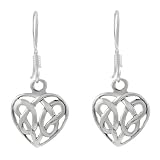 Sterling Silver Celtic Heart Shape Earrings