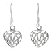 Sterling Silver Celtic Heart Shape Earrings