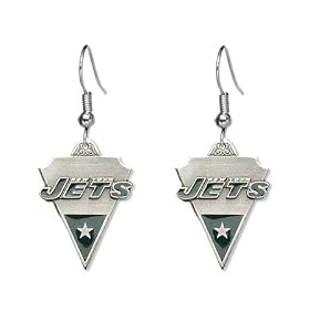 New York Jets Dangle Earrings - NFL Football Fan Shop Sports Team Merchandise