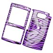 Samsung EPIX i907 AT&T Snap-on Protector Hard Case Image Cover "Black & Purple Zebra" Design