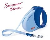 Flexi Summertime 1 Leine (5m / 20kg) mit Softgriff Hellblau #51227