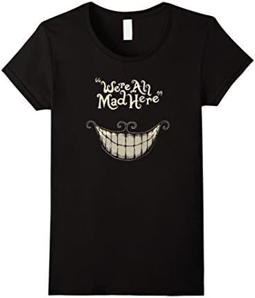 Women's Cat Shirt -  We're all mad here T-shirt XL Black