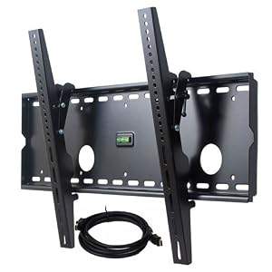 VideoSecu Black Tilting Wall Mount Bracket for Panasonic TH-42PX75U Plasma 42 inch HDTV TV with Free 7 FT HDMI Cable