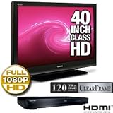 Toshiba 40XV645U Regza 40 LCD HDTV and Toshiba BDX2000 Blu Ray Player With BD Live Bundle