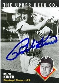 Ralph Kiner Autographed/Hand Signed 1994 BAT Upper Deck baseball card Pittsburgh Pirates