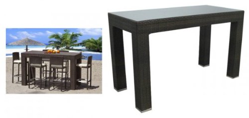 Amalfi 6 Seat Outdoor Bar Table (Espresso) (40