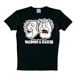 Logoshirt Muppets - Waldorf & Statler - Tee-shirt mixte adulte - Noir - L