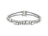 15.62 CT TW ROUND DIAMOND FASHION BRACELET SET IN 18K WHITE GOLD