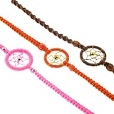 Dream Catcher Hand Woven Bracelets - Pink, Ornage, Brown Colors - Ideal Friendship Bracelets - 6