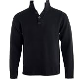 Crafted Funnel Neck Knit - Black - Mens