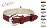 Flexi Elegance Ruby Red Leather Collar, Medium to Large Dogs