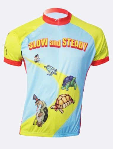 Slow &amp; Steady Men's Cycling Jersey, 2X-Large