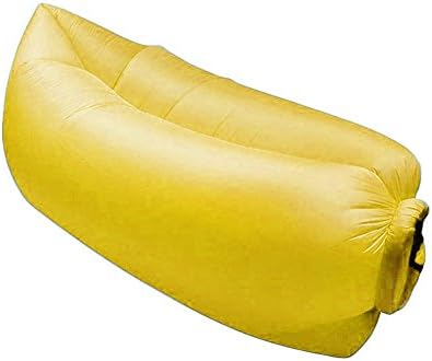 Lamzac Hangout Portable Inflatable Lounger Portable Durable Sleeping Air Bag, Yellow