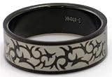 Blackline Tribal Design Stainless Steel Ring by BodyPUNKS (RBS-023)