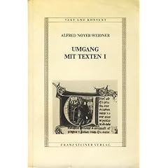 Umgang mit Texten I. Vom Mittelalter bis zur Renaissance: BD I