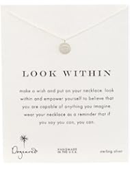 Dogeared Reminder "Look with in" Sterling Silver Eye Pendant Necklace