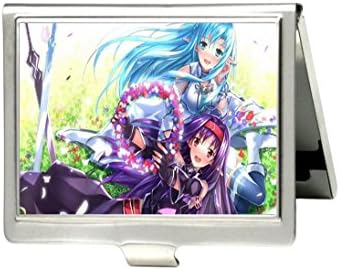 Sword Art Online SAO 48 Yuuki Asuna & Konno Yuuki Fashion Stainless Steel Business Name Card Case Holder