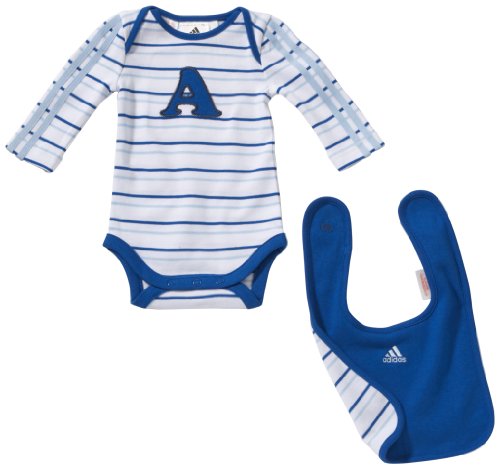 Adidas Baby Trainingsanzug Inf Bp Body Set, white-vision blue f10/vision blue f10, 68, P90805
