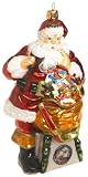 Kurt Adler Polonaise Hand-Blown Hand-Painted Coca Cola Santa with Gifts Ornament