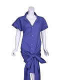JEAN PAUL GAULTIER Bow Shirt Dress in Blue