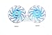GPM For Traxxas Rustler 4X4 VXL (67076-4) Upgrade Parts Aluminum +2mm Hex With Brake Disk With Silver Lining - 1Pr Set Blue