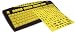 Blank Keys Yellow and Black Computer Keyboard for Typing Tutor - Wired Keyboard with USB Connection Plus (Yellow Background with Black Large Print Letters Keyboard Stickers) Learn Blind or Touch Typing / Keyboarding (Yellow Blank Keys Plus Yellow background and Black Large Print Letters Keyboard Stickers)