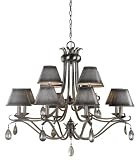 World Imports Lighting 4549-36 Azores 12-Light Chandelier, Antique Pewter